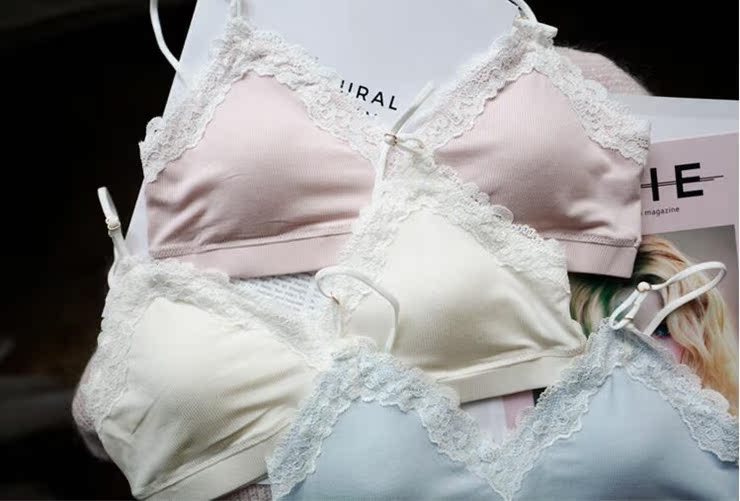 Mùa hè đồ lót nữ áo ngực mỏng đẹp vô hình trở lại không có vòng thép thoải mái modal cotton phù hợp với nữ sinh viên Hàn Quốc triumph đồ lót