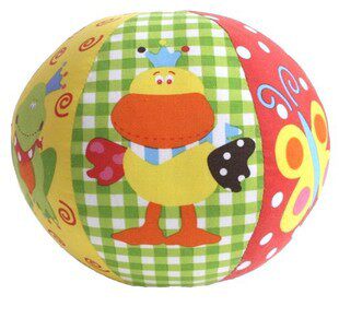 Dutch new 3 - month newborn cotton animal printed soft - cloth ball with ringing bells baby crawling toys