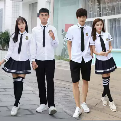 School uniform suit College style Korean middle school students summer photo graduation class uniform Korean version of jk uniform ins net celebrity female