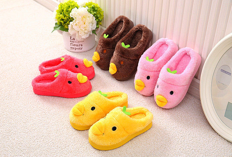 Pantoufles enfants en suède pour hiver - semelle caoutchouc - Ref 1033008 Image 16