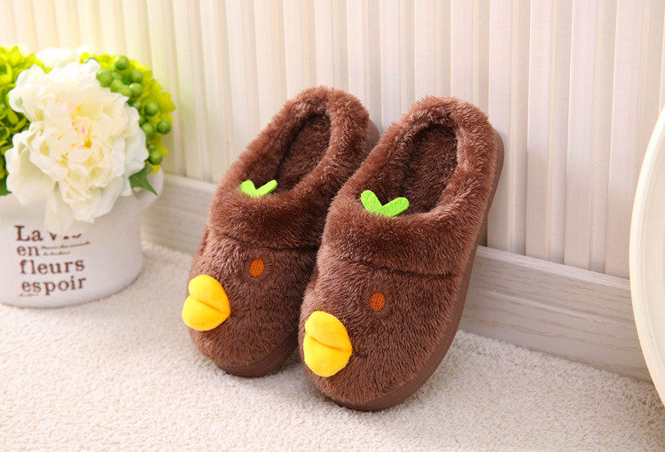 Pantoufles enfants en suède pour hiver - semelle caoutchouc - Ref 1033008 Image 25