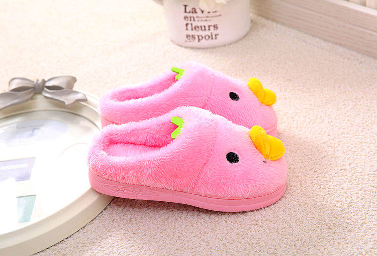 Pantoufles enfants en suède pour hiver - semelle caoutchouc - Ref 1033008 Image 23