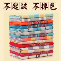 Close-fitting pure cotton sleeping sheet single double quilt traditional thickened dormitory retro plaid three-piece bed sheet yarn-dyed mattress sheet
