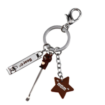 Key chain with nail clippers digging ear spoon set key chain female girls cartoon three-piece set childrens creative nail clippers