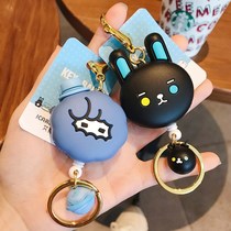 Easy-to-pull retractable buckle multi-functional nurse ID hand rope anti-lost rebound hanging buckle cute lost creative outdoor wire rope