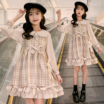 Girl Dress Girl Dress Spring Autumn Summer Dress Girl Foreign Air Princess Dresses Loretta Plaid Skirt Children Online Red Dress Exploits