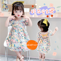 2021 summer dress new 5 girl dress with dress 7 children cruddling skirt Han version foreign air 2-year-old female baby princess skirt 4