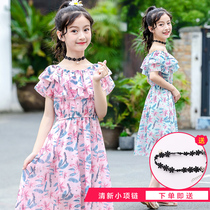 6 girls dress with dress for summer clothes 2021 new thin Korean version 12 year old girl spring dresses female great boy snowspun long dress 8