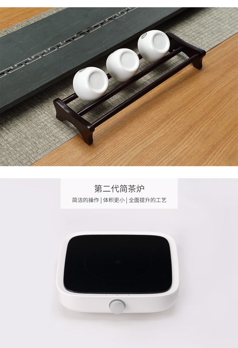 TaoMingTang jade porcelain kung fu tea set four one household contracted sharply stone tea tray was white porcelain tea set