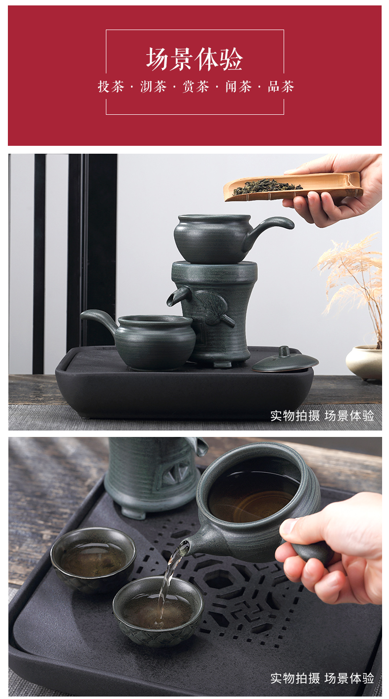 TaoMingTang lazy automatic kung fu tea set ceramic tea set tea service of tea of tea ware fambe restoring ancient ways