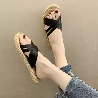 Wear sandals, women's summer 2020 new fashion and leisure Korean cute non-slip soft bottom breathable cross slippers
