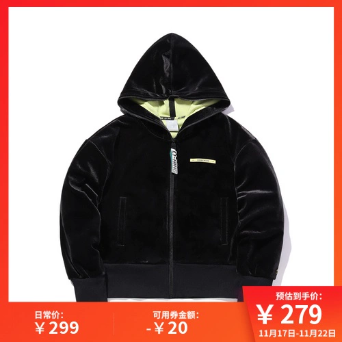 Li Ning áo len nữ 2020 áo khoác mới có mũ trùm đầu lỏng lẻo mùa thu trang phục thể thao dệt kim AWDQ354 - Thể thao lông cừu / jumper
