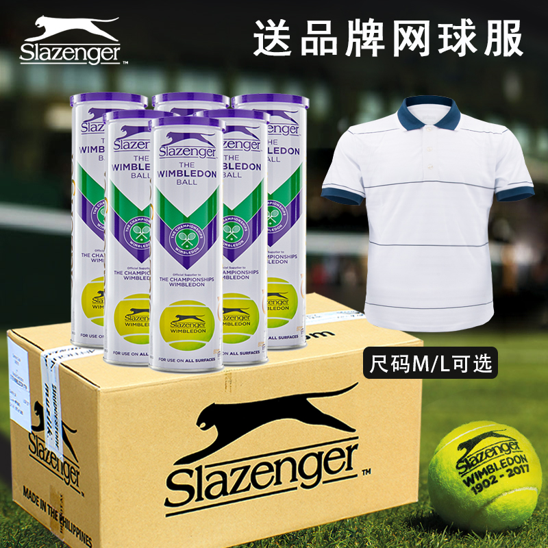 Slazenger Schlesinger Tennis Full Box Wimbledon Australian Open French Open Match Tennis Training Ball 24 Can Full Carton