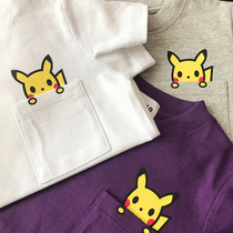 2022 Summer Tide Ensemble Men and women Short sleeves T-shirts Men and women Childrens children Pure cotton short sleeves T Pikachu