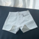 European and K-Style of 2023, New Summer Thin Wide-Leg Pants, Slimming Look, High-Waisted White Stretch A-Line Hot Pants, Fashionable