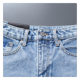 European Style Korean Version 2024 Summer New Arrival European Style Korean Version Light Blue High-Waisted Denim Shorts with Ripped Edges and Frayed Edges, Slimming Effect