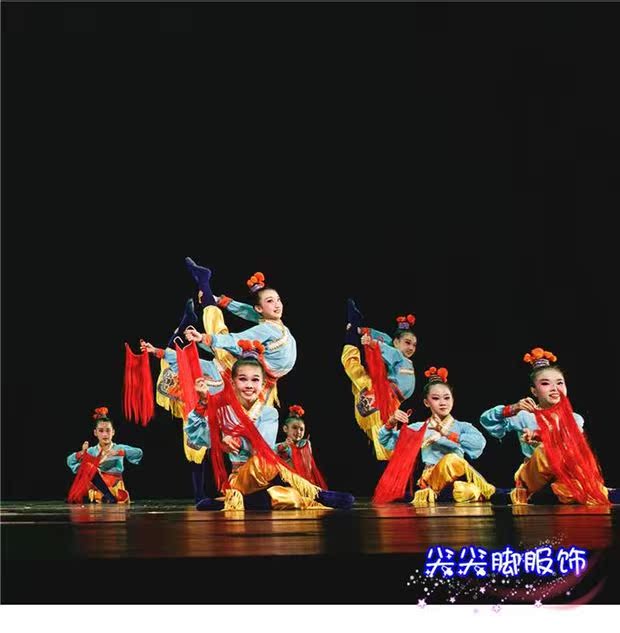 Phong cách thứ chín 2018 Xiaohe Jin Jin trang phục khiêu vũ cô gái Trang phục biểu diễn kịch cho trẻ em đồ bé gái