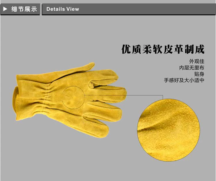 bao tay hàn sắt Găng tay da bò chống mài mòn Wits 10-2064 để xử lý người lái xe, mềm mại, thoáng khí, nhẹ, kiểu ngắn, kiểu lái xe và hàn bao tay da thợ hàn bao tay hàn chịu nhiệt