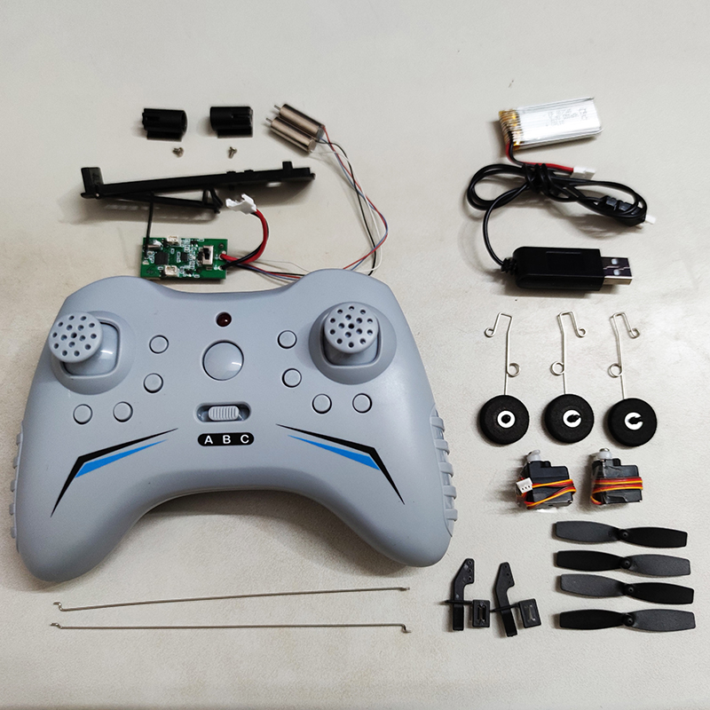 Four-channel DIY assembly homemade remote control fixed-wing aircraft F935 flight control receiving circuit board remote control transmitter