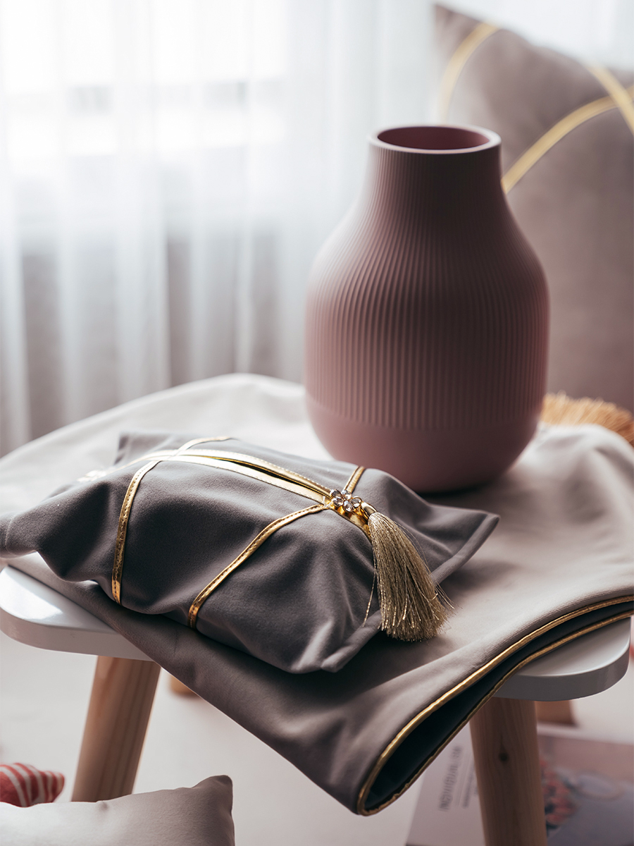 Light luxury modern new Chinese Tata velvet tissue cover