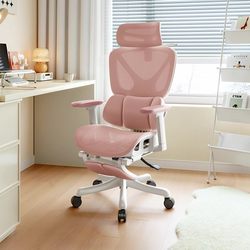 Ergonomic Chair for Girls, Computer Chair for Home Study, Comfortable for Long Sitting, Gaming Chair, Reclining Office Chair