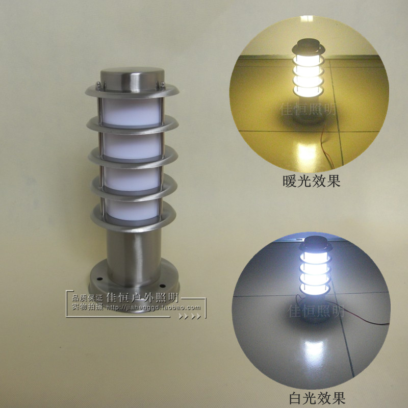 OUTDOOR STAINLESS STEEL COLUMN HEAD LAMP WALL GATE COLUMN LAMP FLOWER GARDEN LIGHT ILLUMINATED BALCONY LAMP VILLA LIGHT OUTDOOR MEADOW BURIED LIGHT