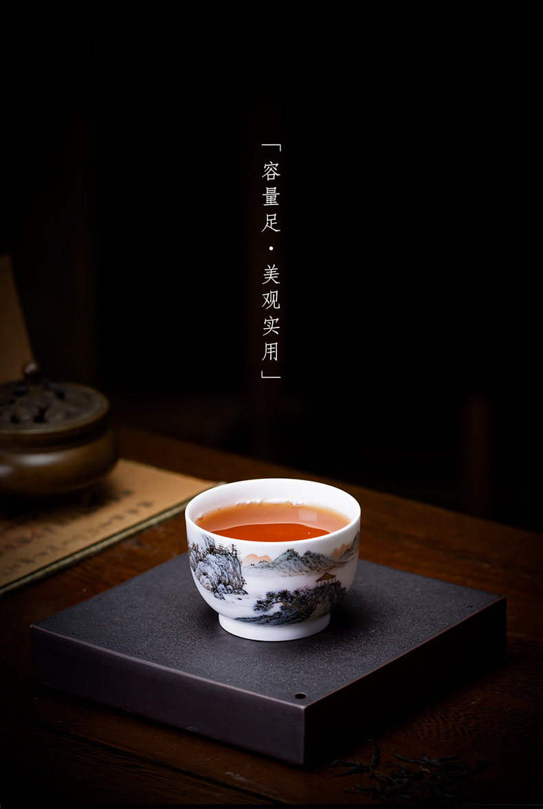 The big lake Geneva teacups hand - made ceramic kung fu new color master cup sample tea cup all hand of jingdezhen tea service