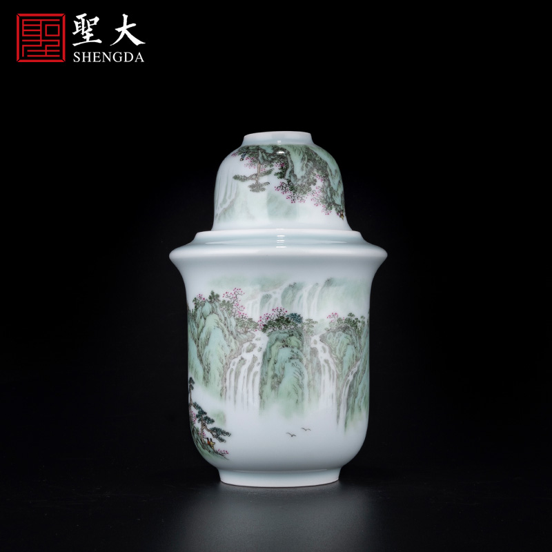 Holy big ceramic new to see "the concept of the hollow outraged" wine wine pot temperature hot hip household jingdezhen wine cup