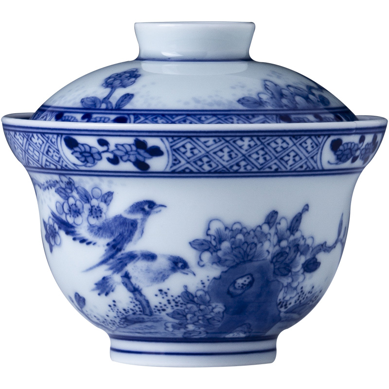 St large ceramic three tureen hand - made porcelain chunhe JingXiu no riding tureen tea bowl of jingdezhen tea service by hand