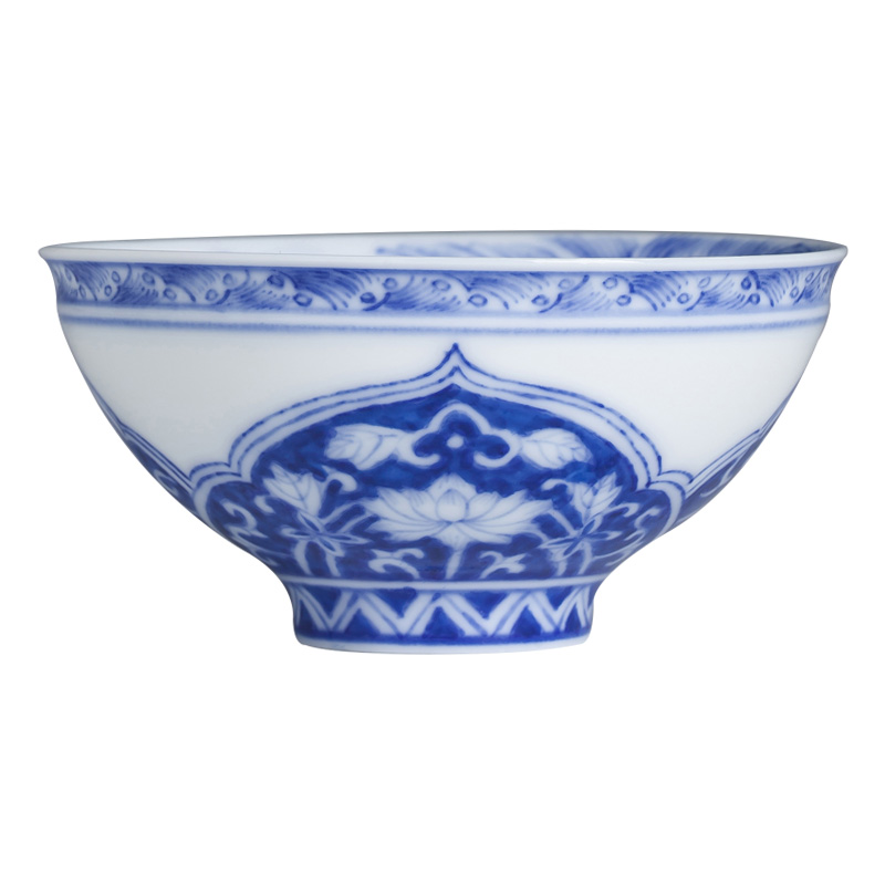 Santa teacups hand - made ceramic kungfu ruyi flower painting of YunLongWen cup all hand of jingdezhen tea service master