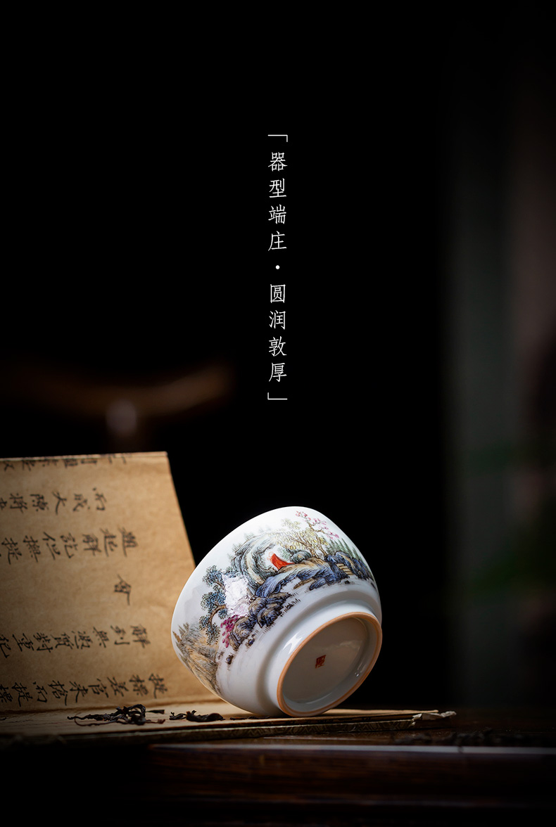 Santa teacups hand - made ceramic kungfu pastel zen meditation masters cup sample tea cup single cup all hand of jingdezhen tea service