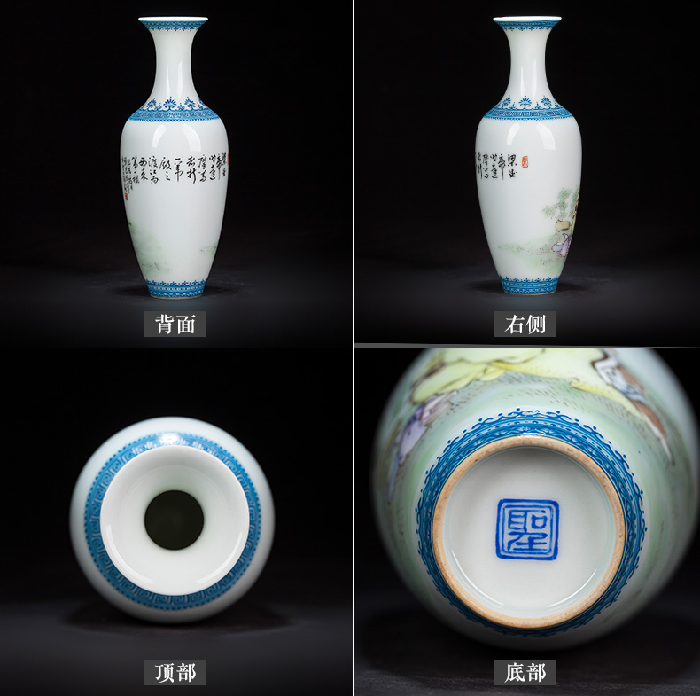 Santa furnishing articles manually jingdezhen ceramic vase archaize wang pastel dharma bodhi old zu willow bottles of floral outraged