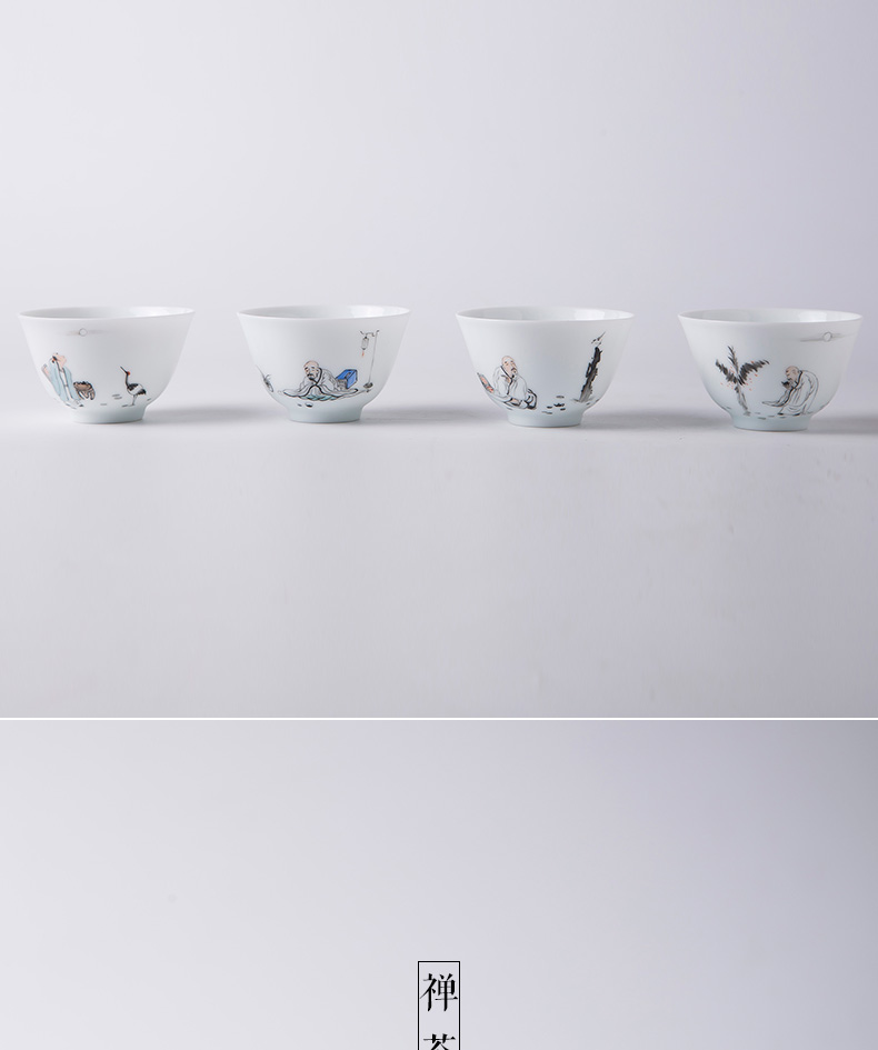 Santa teacups hand - made ceramic kung fu jade porcelain new see zen tea masters cup all hand jingdezhen tea sample tea cup