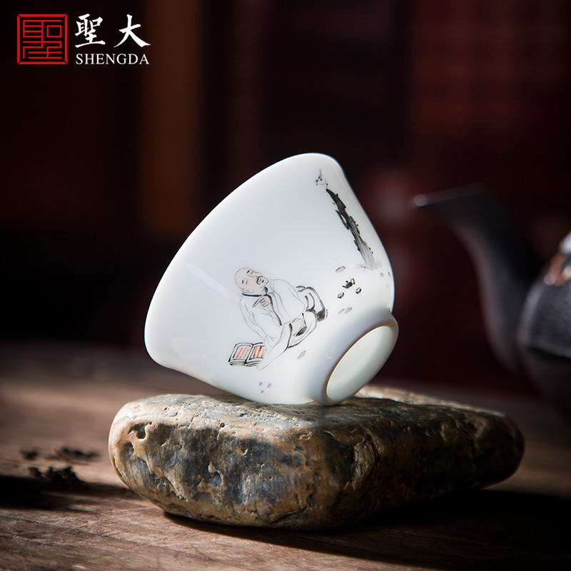 Santa teacups hand - made ceramic kung fu jade porcelain new see zen tea masters cup all hand jingdezhen tea sample tea cup