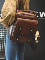 Tide card 2021 new womens bungling bag retro Inren double shoulder bag female Han version 100 hitch student school bag on campus backpack