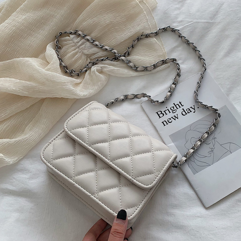 Small crowddesign Small bag Girl 2021 new chain Fashion women's bag Advanced sense single shoulder inclined satchel genuine leather