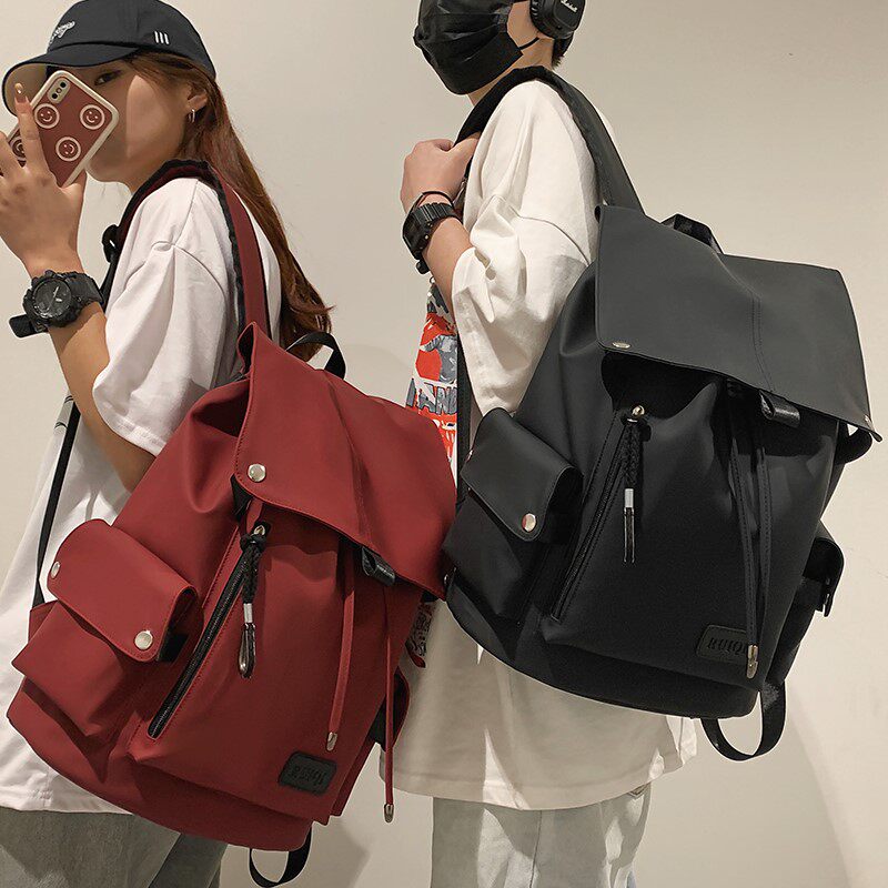 Tide brand schoolbag female college student wear computer travel large-capacity backpack 2021 new all-match original backpack male