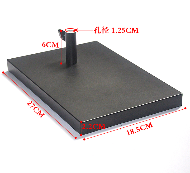 Long arm table lamp rectangular base fittings long arm rock table lamp base square 3KG weight 2028 base