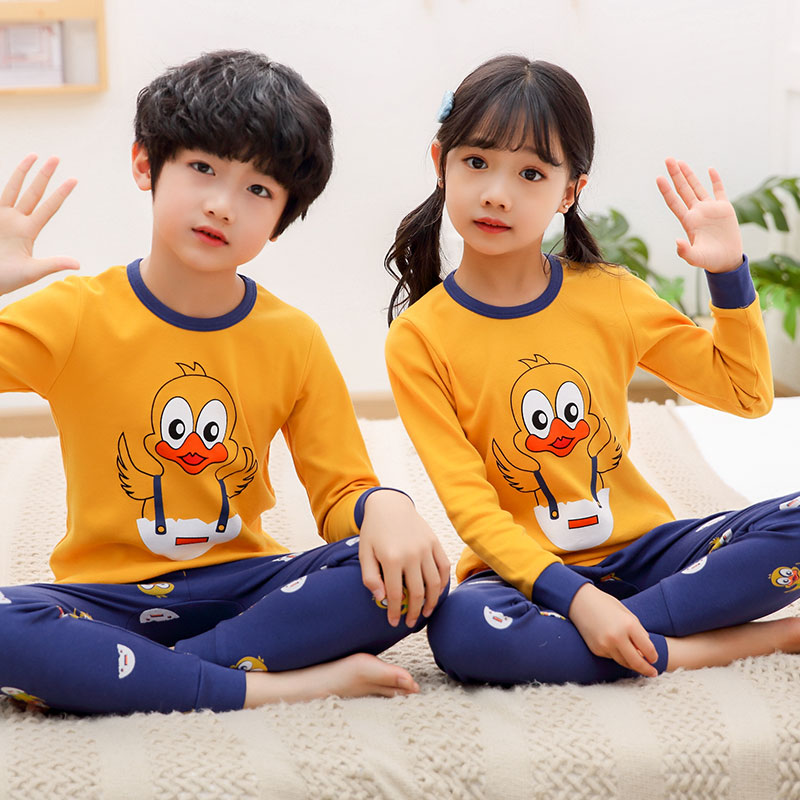 Childrens bộ đồ lót bông bé bông bông áo len trẻ em mỏng tội kích thước cô gái mùa xuân và mùa thu quần.