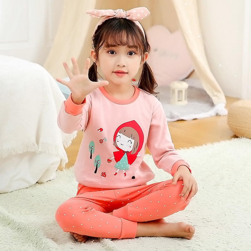 Childrens bộ đồ lót bông bé bông bông áo len trẻ em mỏng tội kích thước cô gái mùa xuân và mùa thu quần.