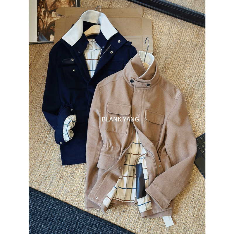 Team Yang - "Hunting Grounds·Hidden Realm" Old Money Style Lp Hunting Jacket Wool Casual Coat Men's Plaid 4556