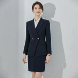 诗璐雅 Классический костюм, демисезонный комплект, пиджак классического кроя для работы, изысканный стиль, подходит для подростков, яркий броский стиль