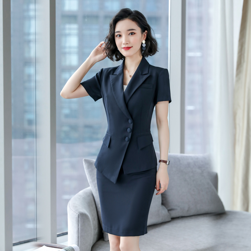 Thơ mộng một chuyên gia phụ nữ phù hợp của quản đốc phù hợp với khí mùa hè workclothes quản lý mặc váy kinh doanh chín quần