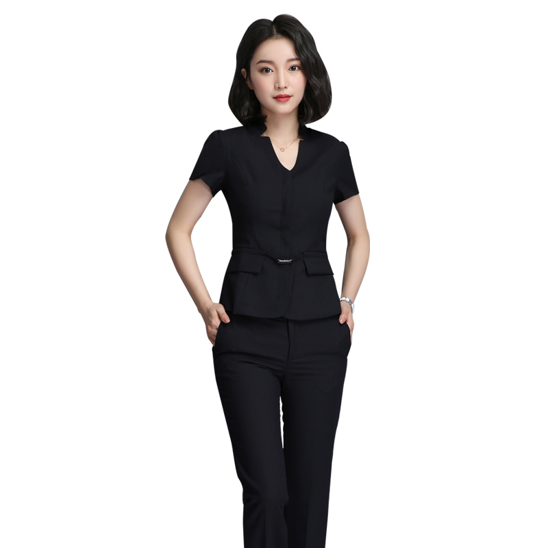phụ nữ phù hợp với nhân chuyên nghiệp mùa hè 2020 mới ngắn tay phù hợp với trang phục lao động phù hợp với phụ nữ CV mặc váy quần áo phụ nữ chuyên nghiệp của
