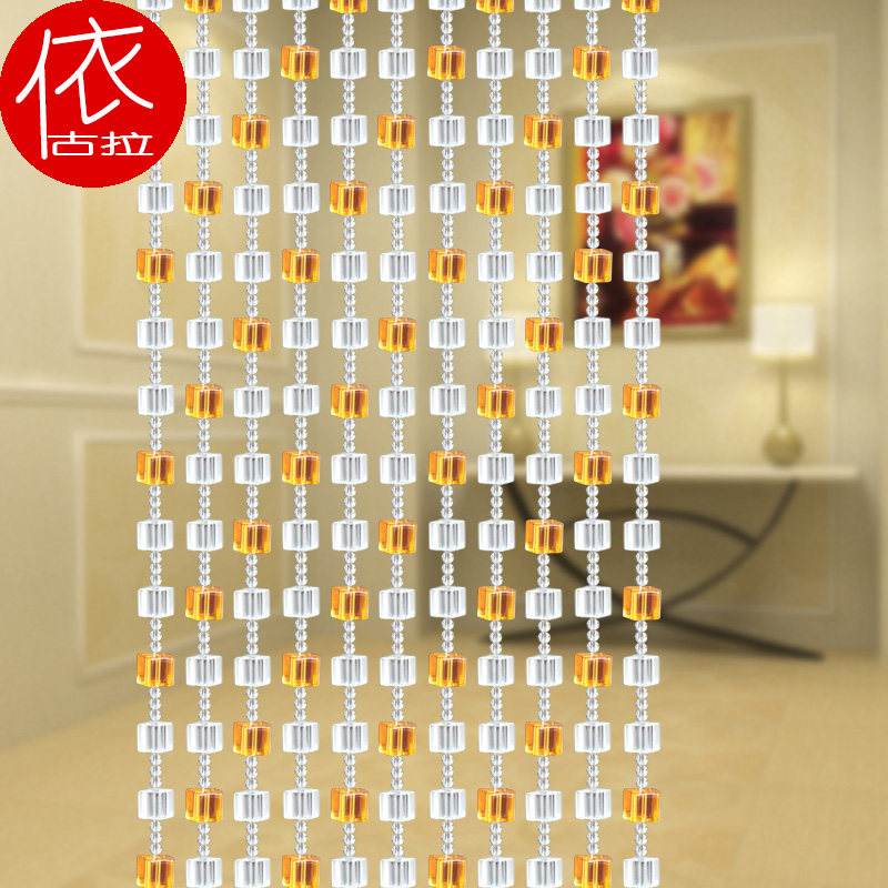 Igula door curtain porch partition curtain crystal bead curtain hanging curtain hanging curtain partition screen bead curtain square bead 211
