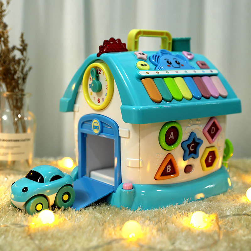 Baby 1-2 years old wisdom house 3 multifunctional early education puzzle 9 learning house baby 6-18 months hexahedron 8 toys 10