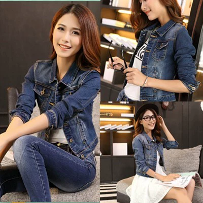 Mùa xuân 2017 và mùa thu mới Phiên bản Hàn Quốc của phụ nữ mùa xuân hoang dã áo khoác denim giản dị nữ ngắn đoạn ngắn áo khoác mùa xuân thủy triều - Áo khoác ngắn