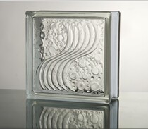 Jinghua brand glass brick partition wall porch curtain wall video wall water ripple block with anti-counterfeiting big discount