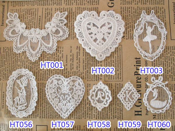 Handmade DIY Material Fiberglass Lace Embroidered Flower Patch Cloth Sticker HT001-HT003 HT056-HT060-Taobao