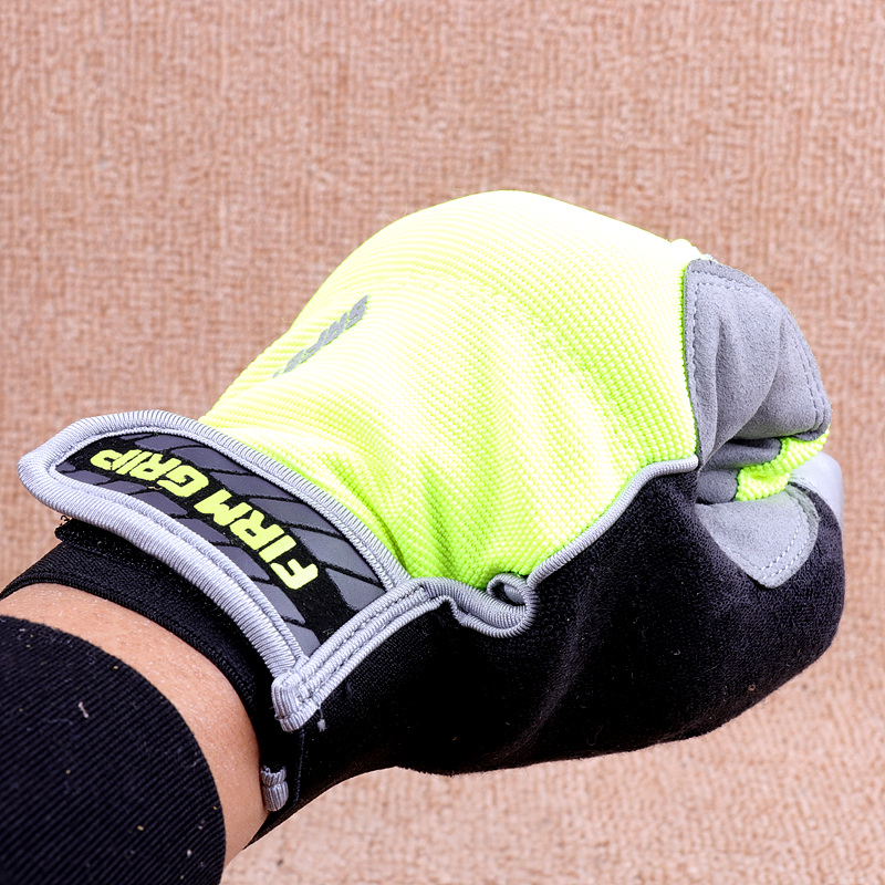 Winter new fleece warm gloves night safety reflective riding windproof gloves touch screen non-slip riding gloves